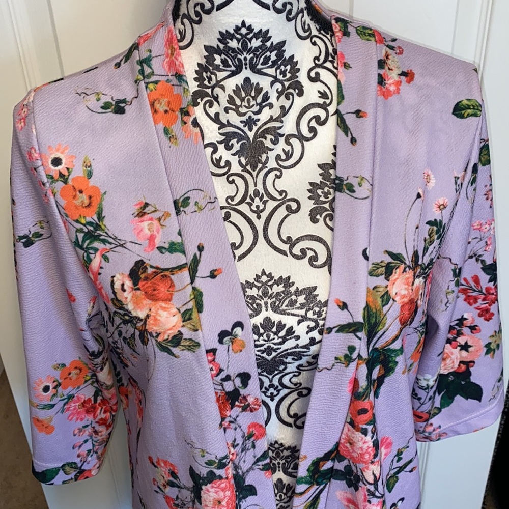 Boohoo Floral Print Kimono - Picture 7 of 12